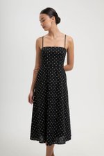 KAYLIA CAMI POLKADOT LINEN DRESS