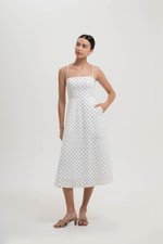 KAYLIA CAMI POLKADOT LINEN DRESS