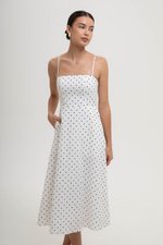 KAYLIA CAMI POLKADOT LINEN DRESS