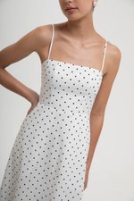 KAYLIA CAMI POLKADOT LINEN DRESS