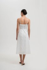 KAYLIA CAMI POLKADOT LINEN DRESS