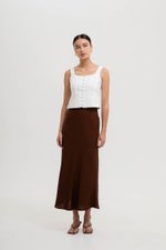 KELSY LINEN MIDI SKIRT