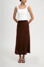 KELSY LINEN MIDI SKIRT