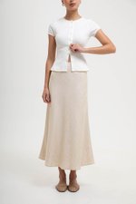 KELSY LINEN MIDI SKIRT