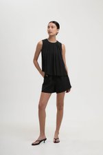 BECKY PLEATED LINEN TOP