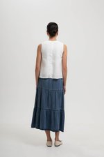 BECKY PLEATED LINEN TOP