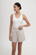 JAELYN ELASTICATED LINEN SHORTS