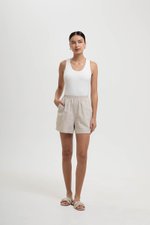JAELYN ELASTICATED LINEN SHORTS