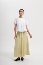 ESRA PIN TUCK FLUTTER SLEEVES TOP