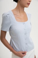 MEGHAN SHORT SLEEVE VEST LINEN TOP