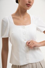 MEGHAN SHORT SLEEVE VEST LINEN TOP