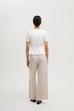 MEGHAN SHORT SLEEVE VEST LINEN TOP