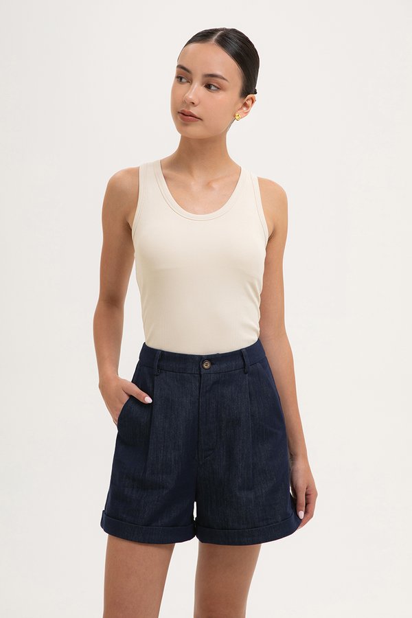 ALLEN CUFFED HEM DENIM SHORTS