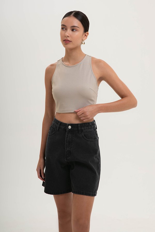 NINA V BACK JERSEY CROP TOP