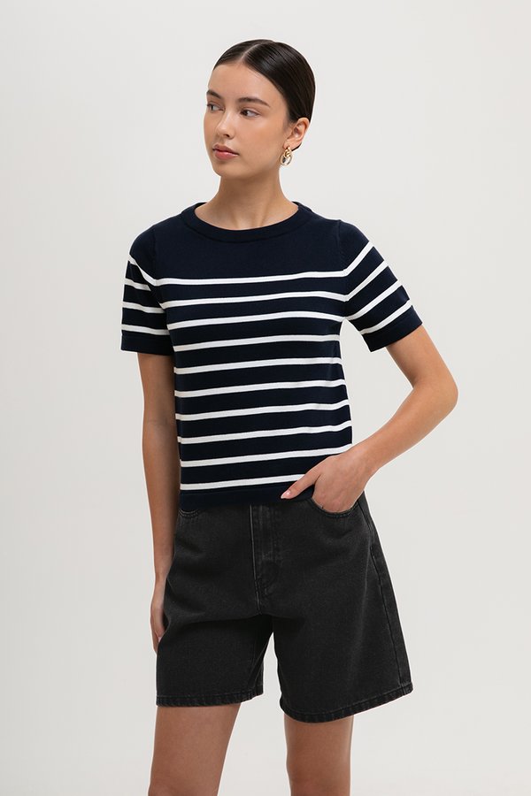 *BACKORDER* ELOWEN KNIT STRIPE TOP
