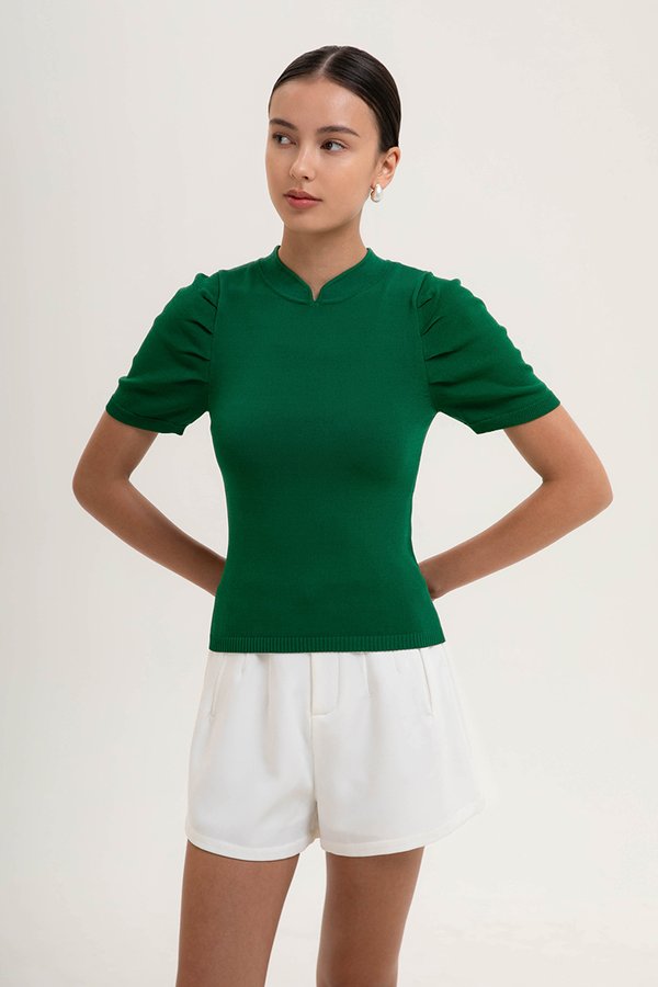 SHAINA CHEONGSAM KNIT TOP