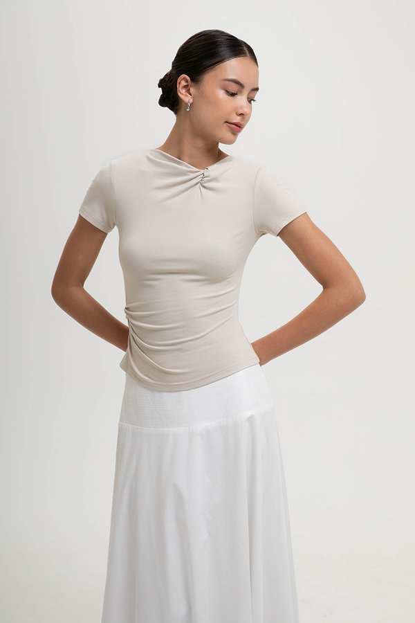 EMMELINE DOUBLE TWIST MODAL TOP