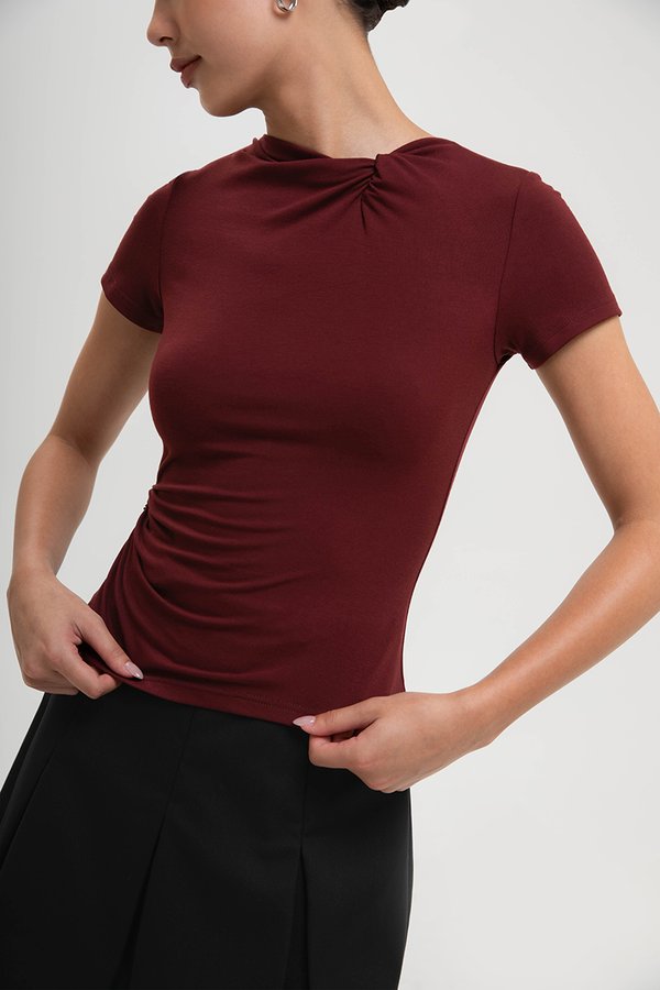 EMMELINE DOUBLE TWIST MODAL TOP