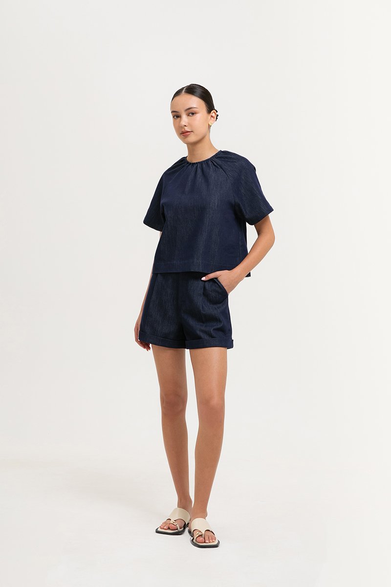 ALLEN CUFFED HEM DENIM SHORTS