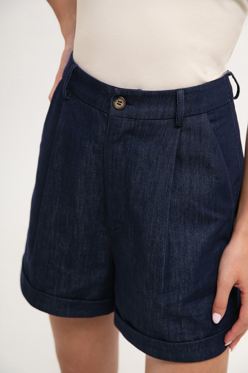 ALLEN CUFFED HEM DENIM SHORTS