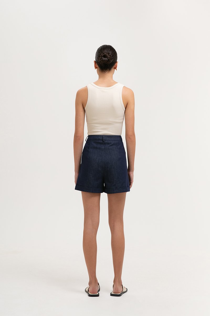 ALLEN CUFFED HEM DENIM SHORTS