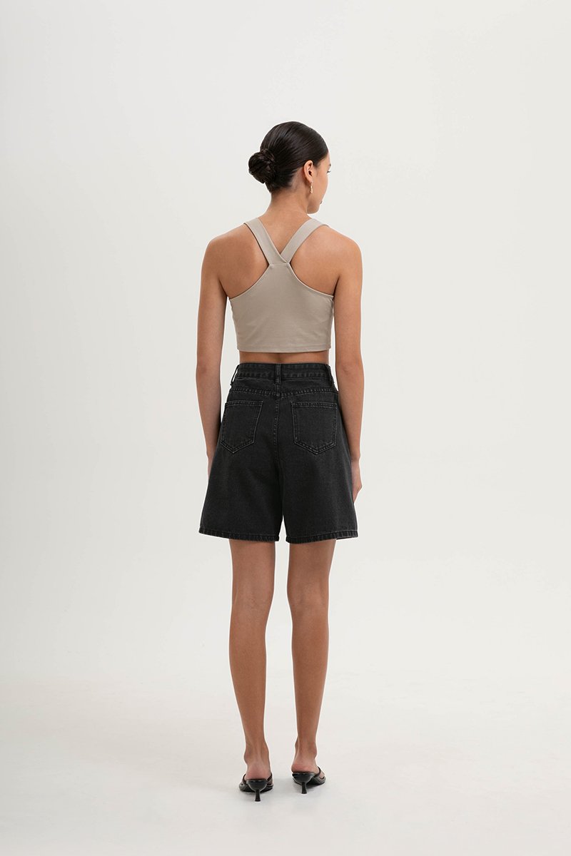 NINA V BACK JERSEY CROP TOP