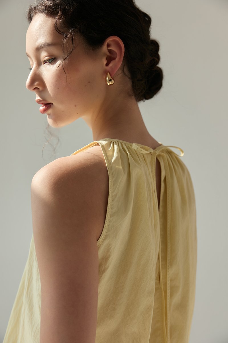 KEILA RUCHED TIE BACK TOP