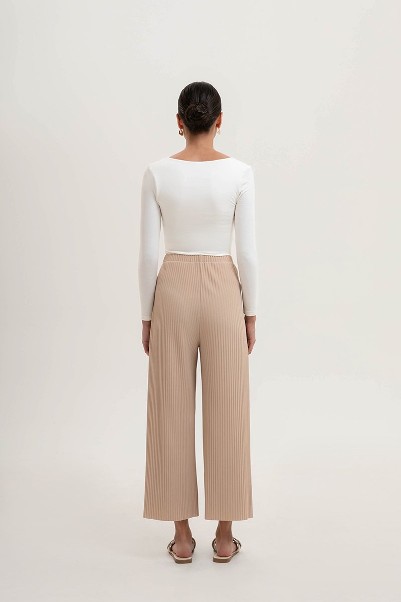SALOME PLEATED ELASTIC PANTS