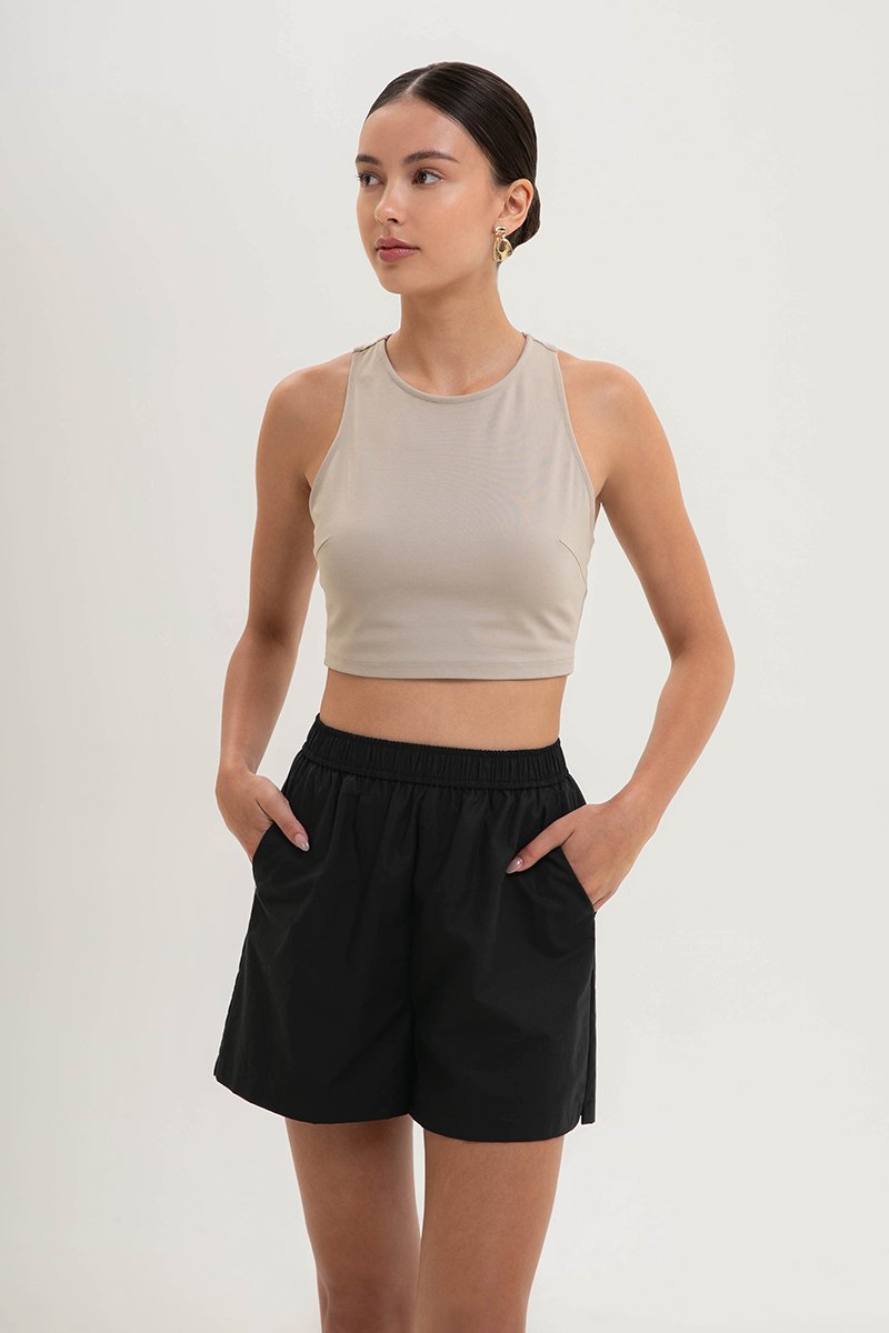 JAYDEN ELASTIC POPLIN SHORTS