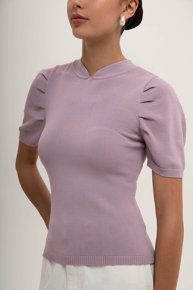 SHAINA CHEONGSAM KNIT TOP