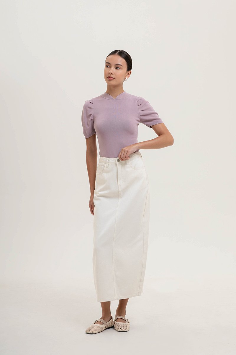 SHAINA CHEONGSAM KNIT TOP