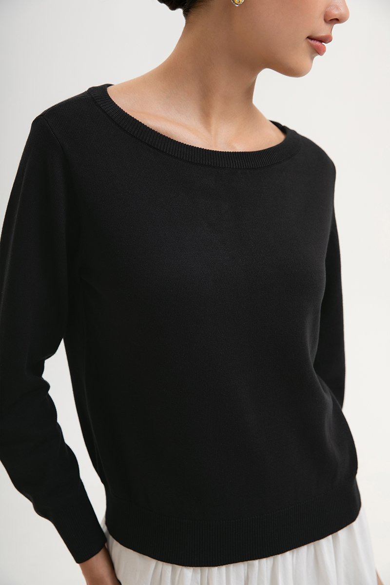 GAELLE KNIT SWEATER TOP