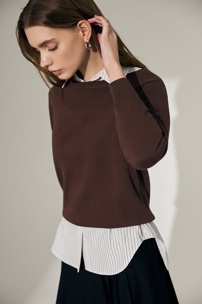 GAELLE KNIT SWEATER TOP