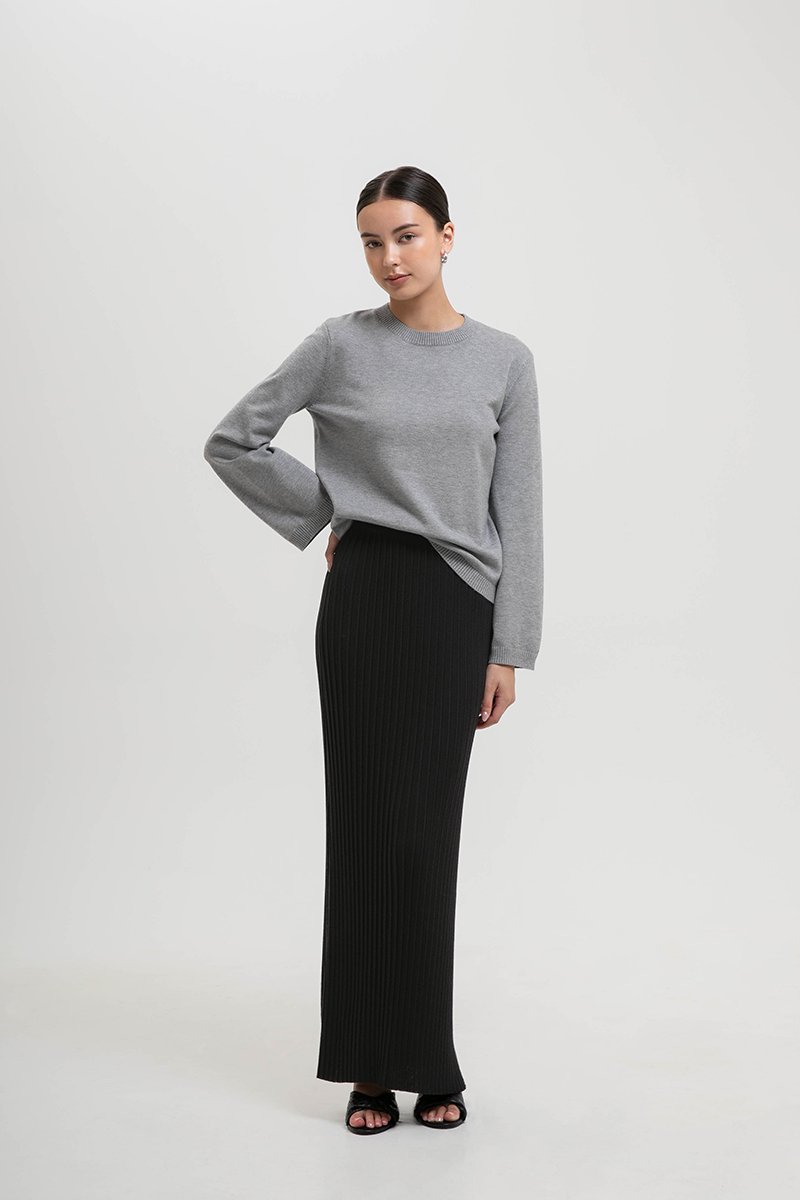 GRAZIA FLARE SLEEVED SWEATER TOP