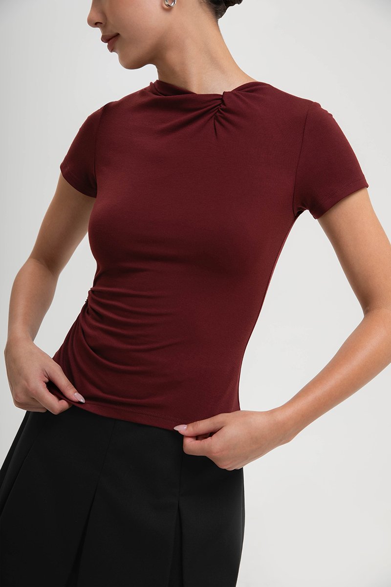 EMMELINE DOUBLE TWIST MODAL TOP