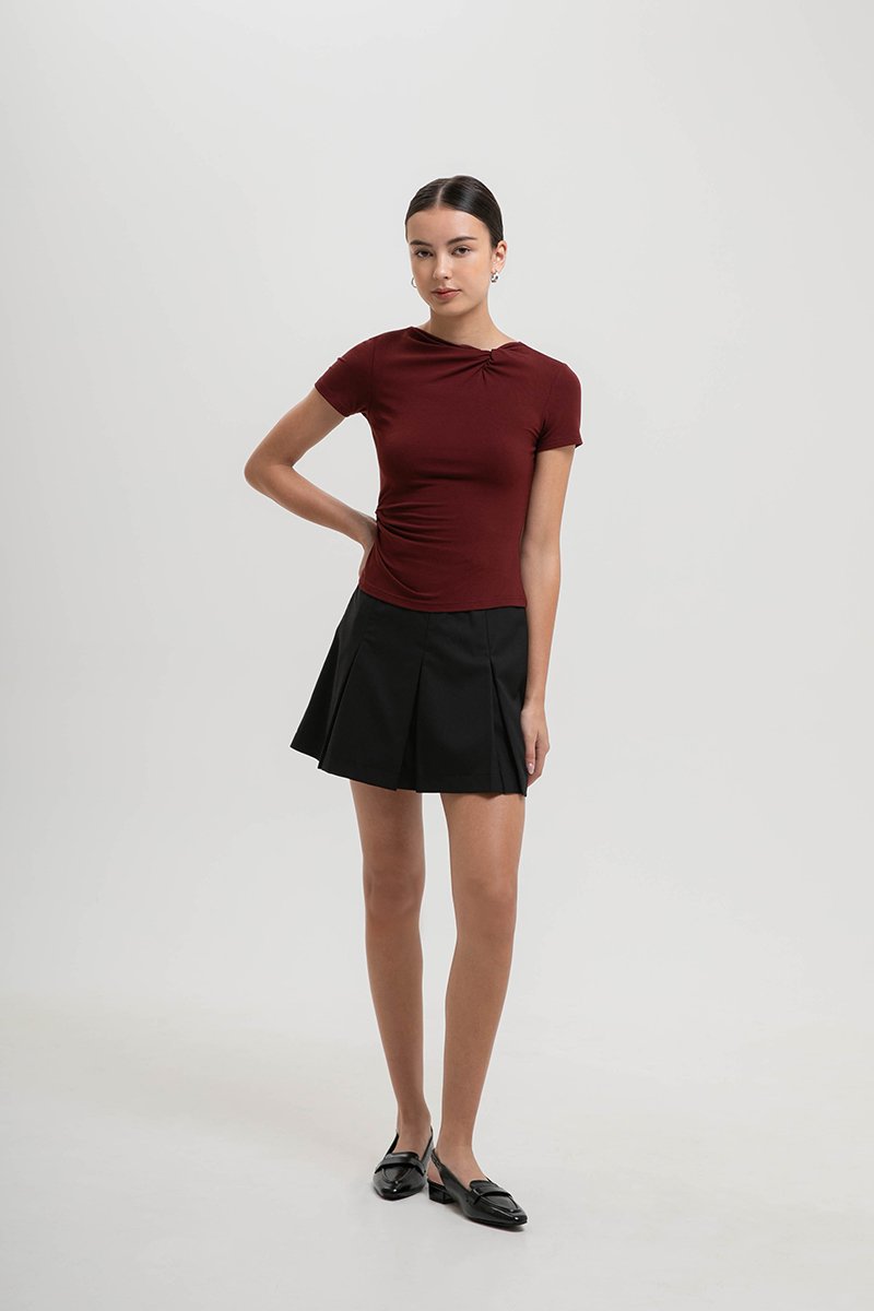 EMMELINE DOUBLE TWIST MODAL TOP