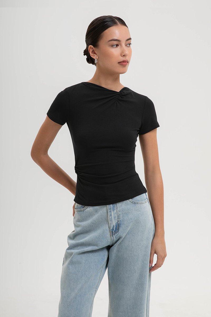 EMMELINE DOUBLE TWIST MODAL TOP