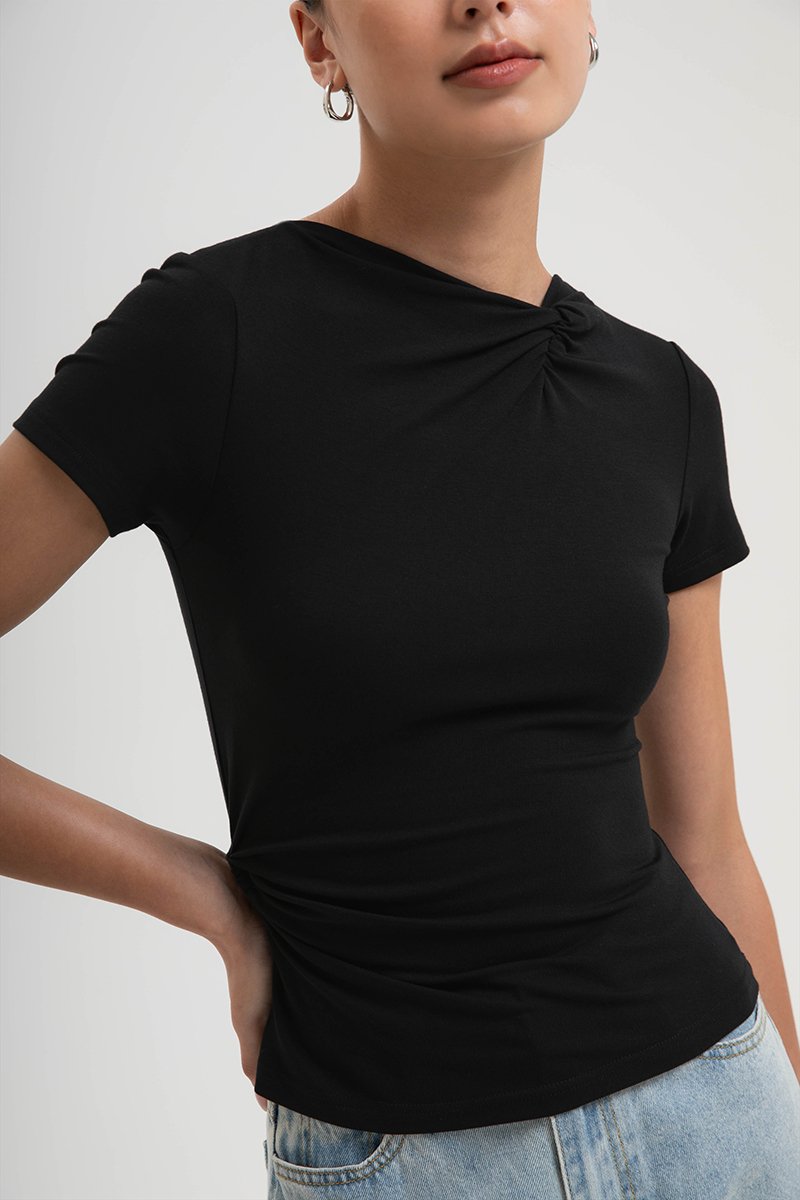 EMMELINE DOUBLE TWIST MODAL TOP