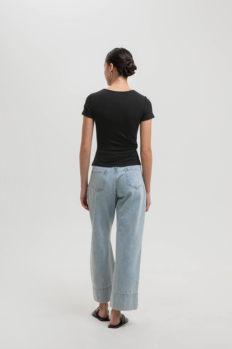 EMMELINE DOUBLE TWIST MODAL TOP