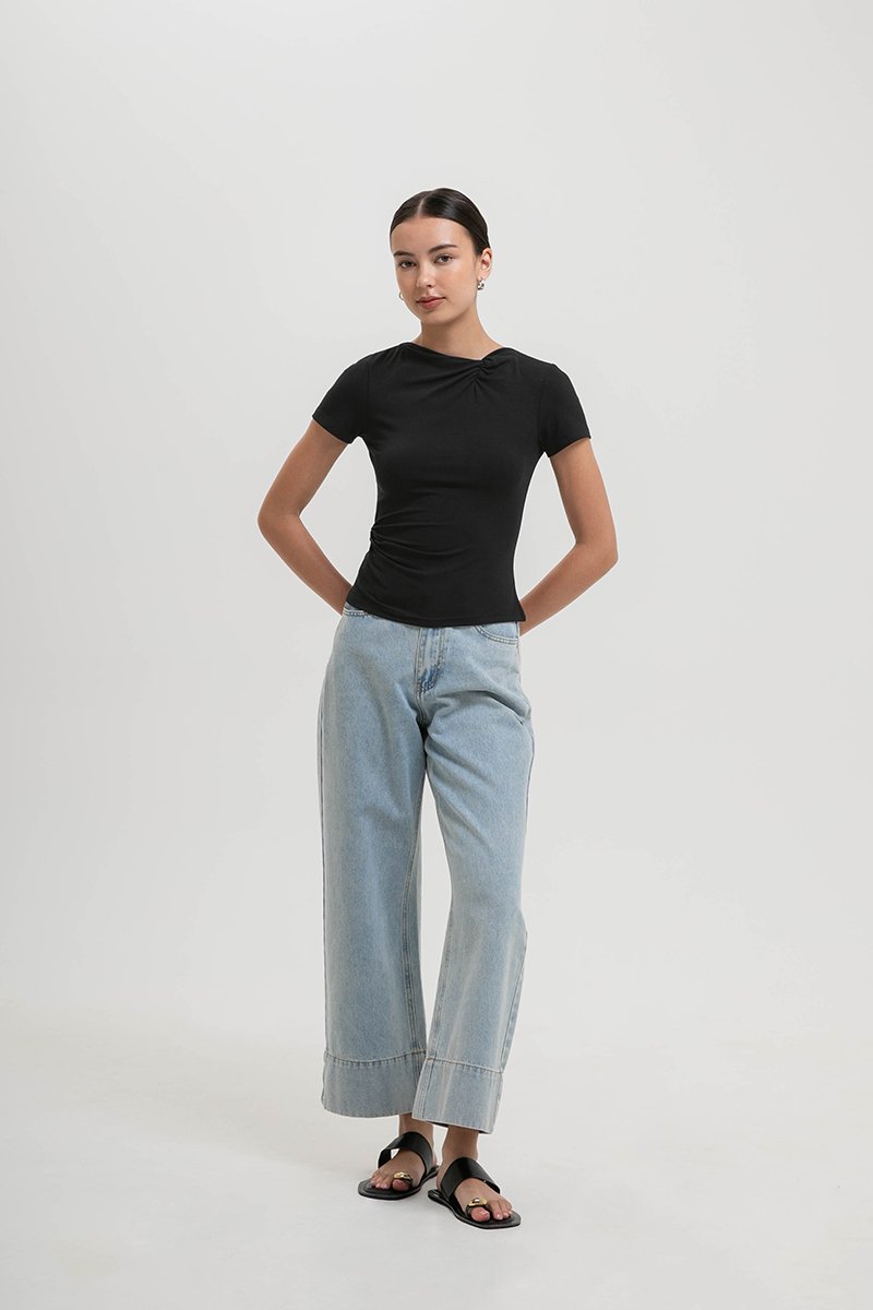 EMMELINE DOUBLE TWIST MODAL TOP