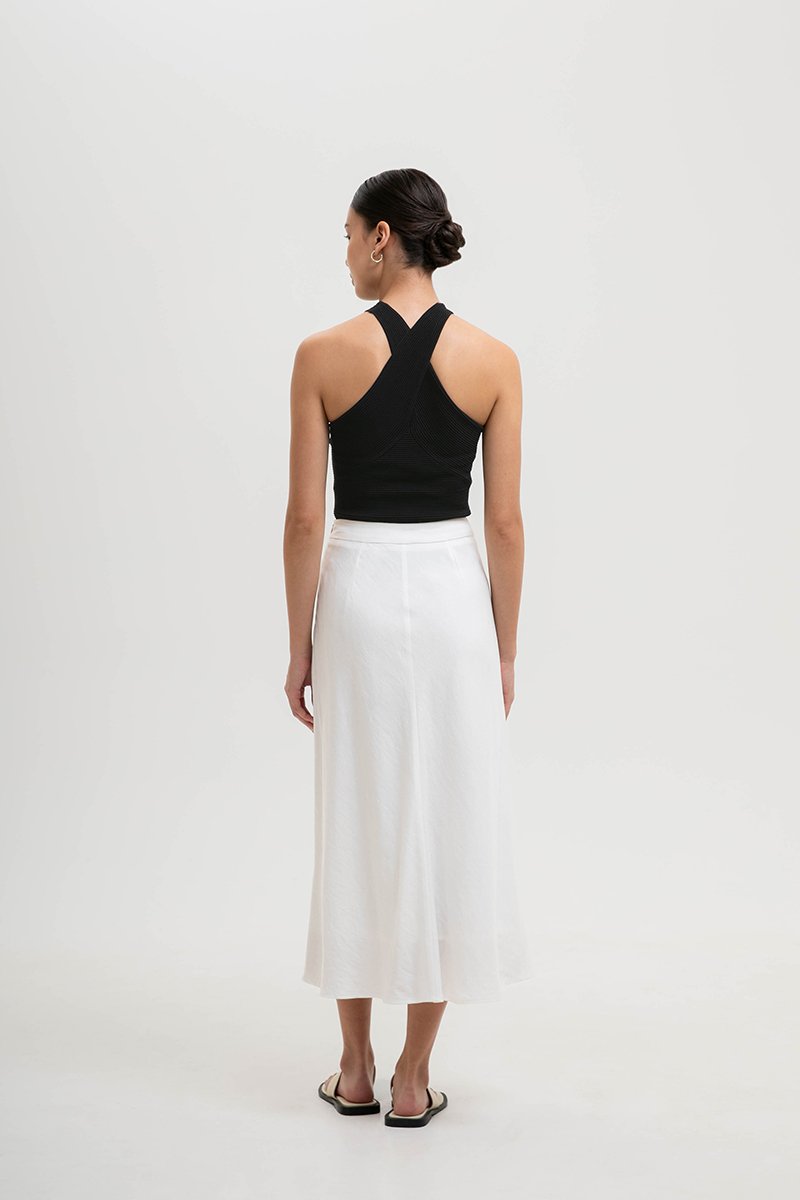 KELSY LINEN MIDI SKIRT