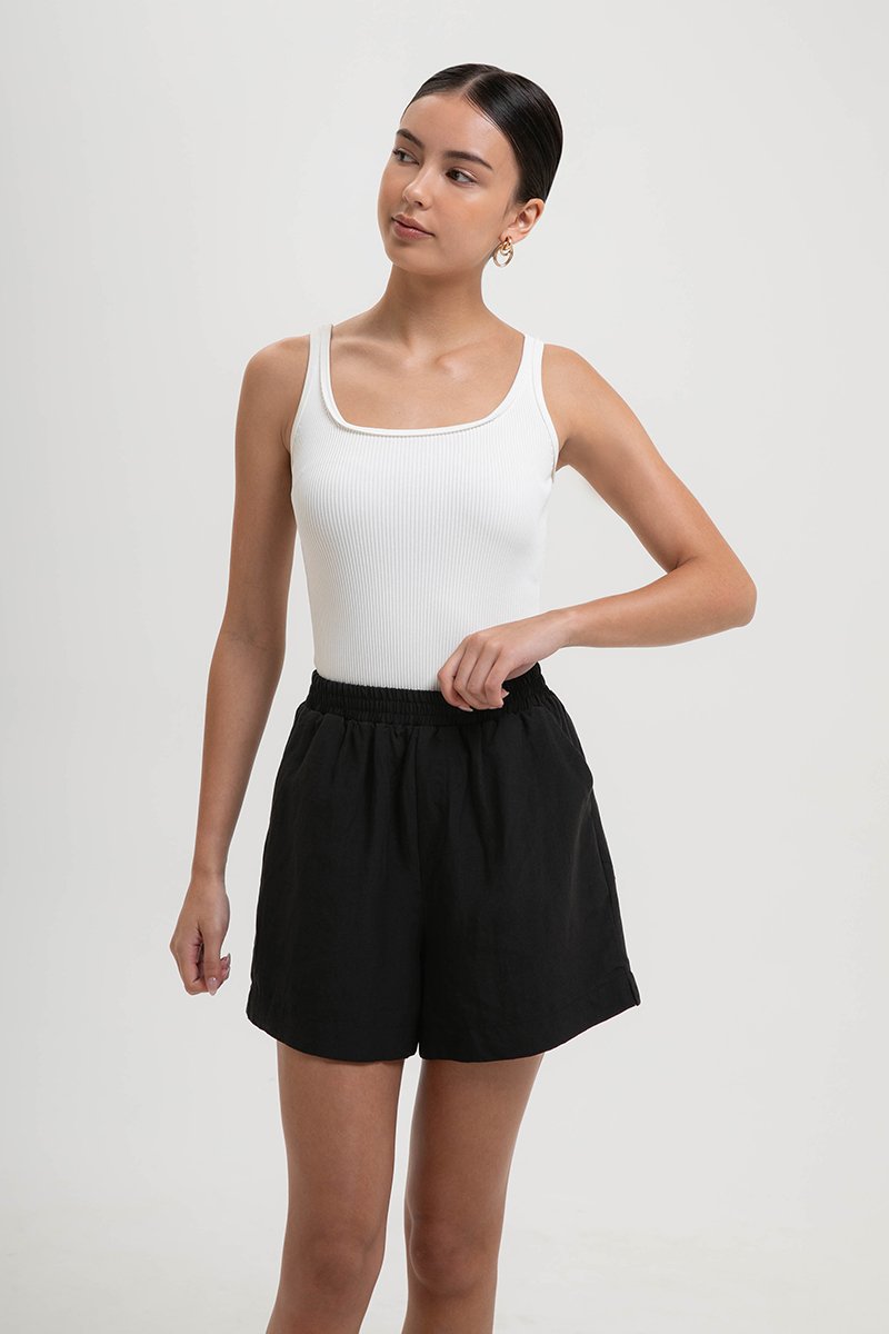 JAELYN ELASTICATED LINEN SHORTS