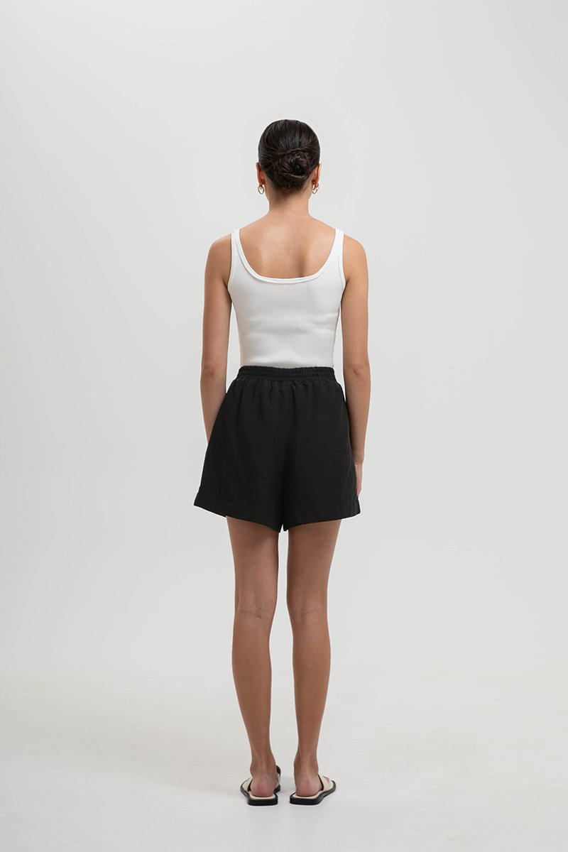 JAELYN ELASTICATED LINEN SHORTS