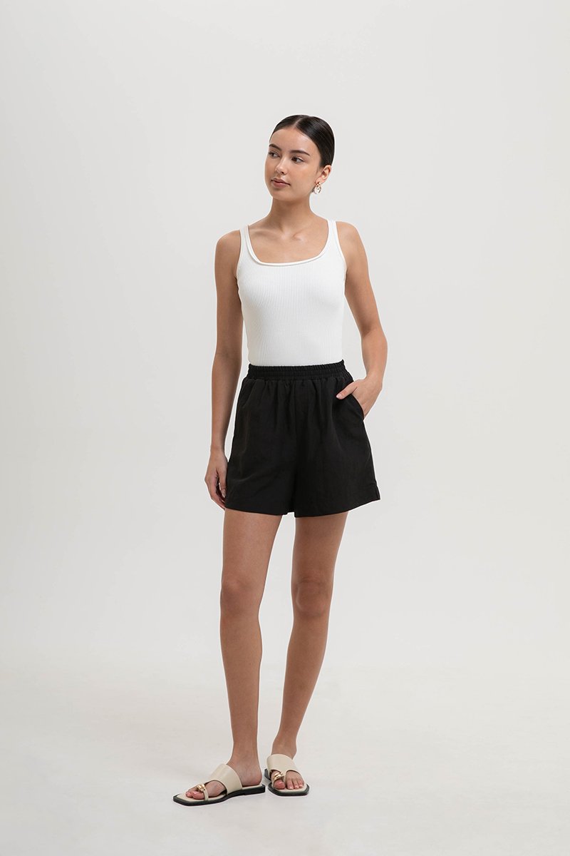 JAELYN ELASTICATED LINEN SHORTS