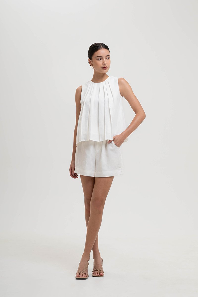 JAELYN ELASTICATED LINEN SHORTS