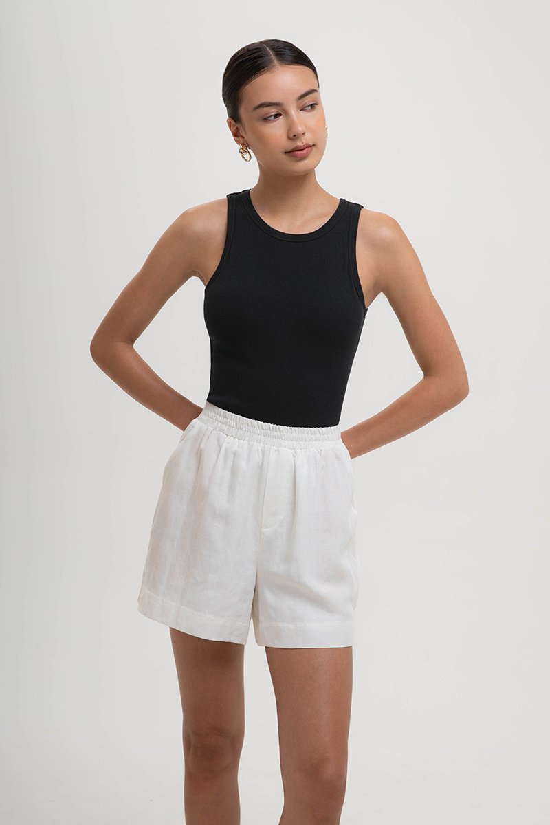 JAELYN ELASTICATED LINEN SHORTS