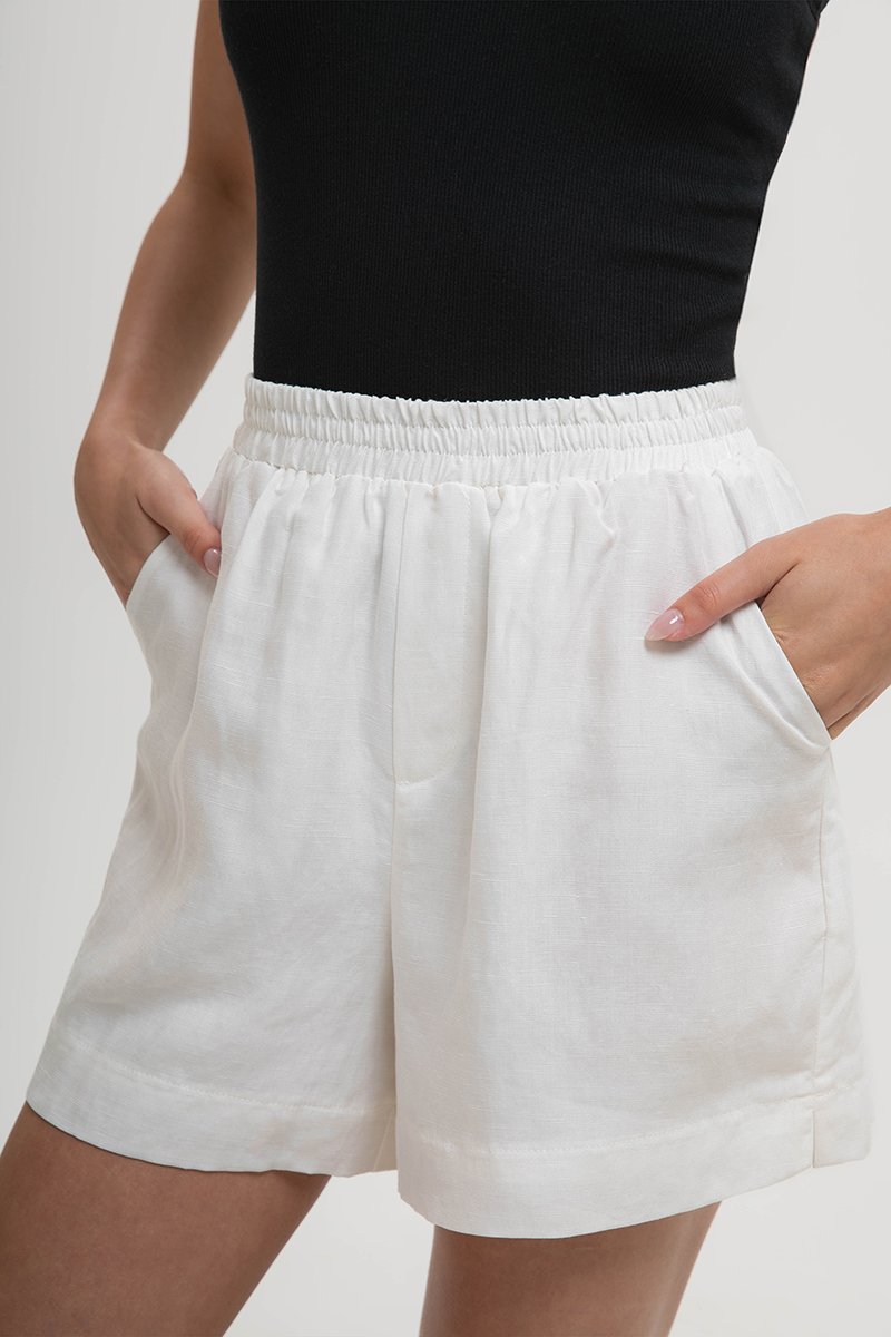 JAELYN ELASTICATED LINEN SHORTS