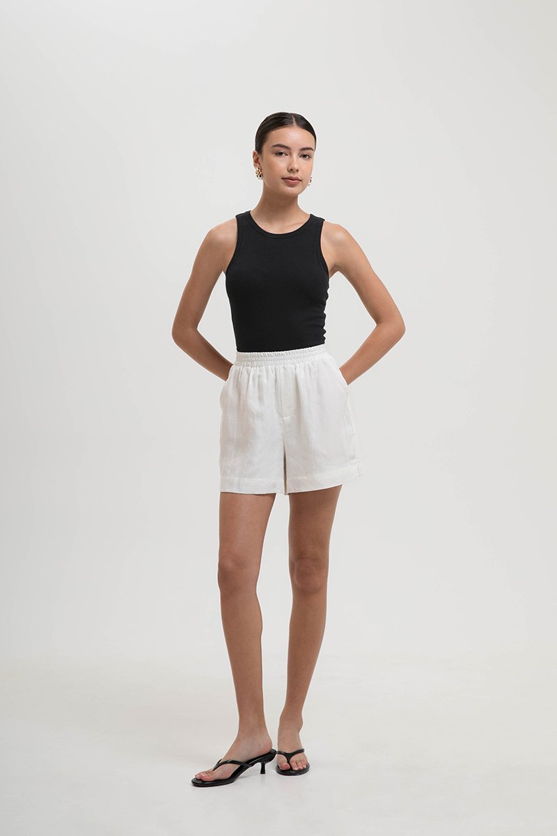 JAELYN ELASTICATED LINEN SHORTS