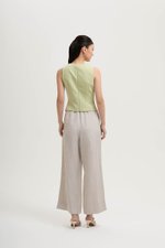 OLIVIA ASYMMETRIC VEST LINEN TOP