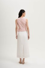 OLIVIA ASYMMETRIC VEST LINEN TOP